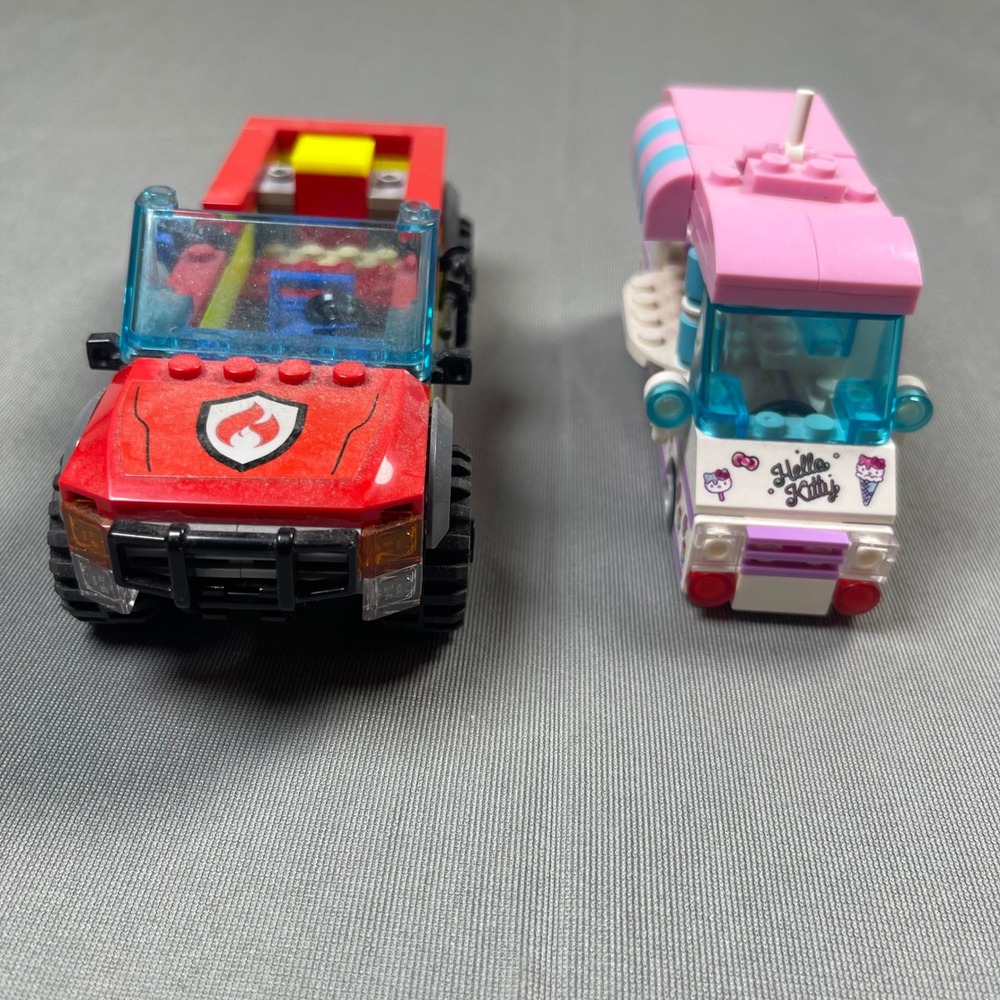 LEGO City 60319 Fire Truck Sanrio Hello Kitty Ice Cream Truck Toy Lot